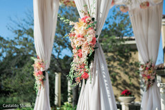 Lovely flower mandap at indian wedding ceremony Lovely flower mandap at indian wedding ceremony