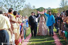 Indian bride walking into wedding ceremony Indian bride walking into wedding ceremony