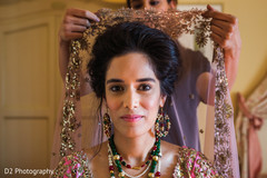 Indian bride almost ready for wedding ceremony
