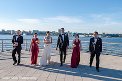 Elegant bridal party portrait. Elegant bridal party portrait.
