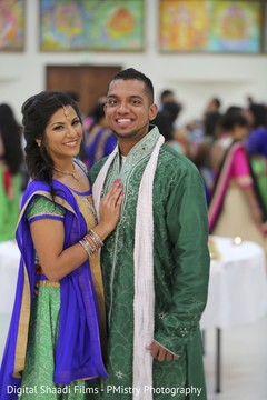 Vibrant portrait of indian couple. Vibrant portrait of indian couple.