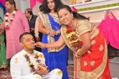See the groom enjoying Haldi ceremony See the groom enjoying Haldi ceremony