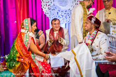 Indian couple having fun during ceremony Indian couple having fun during ceremony