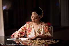 Sweet indian bride writing a letter Sweet indian bride writing a letter