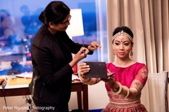 Indian bride getting ready for ceremony Indian bride getting ready for ceremony