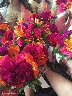 Bridesmaids bouquets. indian bride,bridal bouquet,flower bouquet