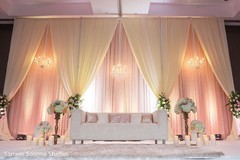 Magnificent Indian wedding stage. indian wedding reception,floral and decor,stage