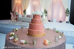 Dreamy Indian wedding cake. indian wedding reception,floral and decor,stage,wedding cake