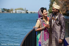 Seashore wedding photography. indian groom,indian bride,ceremony fashion