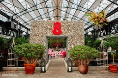 Indian wedding reception entrance. Indian wedding reception entrance.