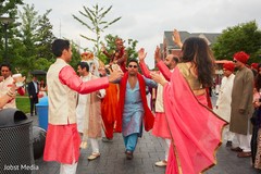 Indian groom's baraat procession. Indian groom's baraat procession.