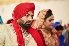 Groom during wedding ceremony Groom during wedding ceremony
