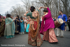 Indian ladies dancing before wedding ceremony Indian ladies dancing before wedding ceremony