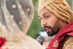 Indian groom saying a couple of words at wedding ceremony indian groom fashion,indian bride and groom,indian wedding gallery