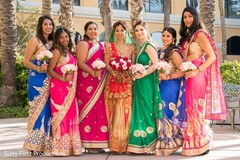 Colorful Indian bridal party. Colorful Indian bridal party.
