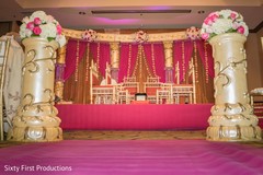 Indian wedding stage. Indian wedding stage.