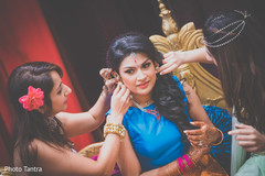 Indian bride's pre-wedding traditions. Indian bride's pre-wedding traditions.