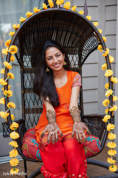 Indian bride showing her mehndi art photography Indian bride showing her mehndi art photography