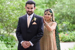 Indian groom and bride, about to look each other indian wedding groom,indian wedding bride,indian wedding first look