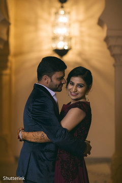 Indian bride and groom portrait