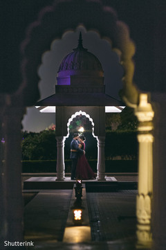 Romatic bride and groom portrait