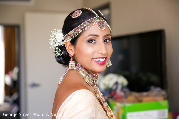 Sri Lankan bridal makeup and hair.