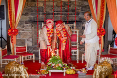 Lovely same sex couple lighting the ceremonial fire. gay wedding,indian wedding traditions,indian wedding ceremony