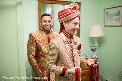 Indian same sex couple getting ready. Indian same sex couple getting ready.