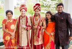 Lovely Indian gay wedding family portrait. Lovely Indian gay wedding family portrait.