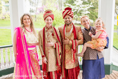 Newly wedded Indian gay couple's family portrait. Newly wedded Indian gay couple's family portrait.