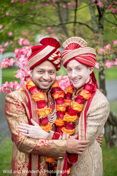 Fairytale same sex Indian fusion wedding photo shoot. Fairytale same sex Indian fusion wedding photo shoot.