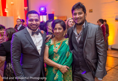 Indian wedding reception family photo. Indian wedding reception family photo.