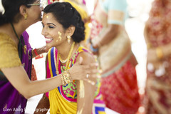 Indian bride participating of haldi ceremony Indian bride participating of haldi ceremony