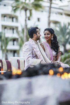 Charming indian couple looking at each other Charming indian couple looking at each other