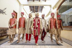 Indian groom and groomsmen ready for wedding ceremony Indian groom and groomsmen ready for wedding ceremony