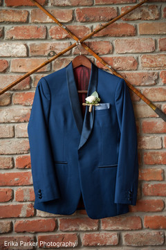 Phenomenal indian blue wedding suit with white boutonniere Phenomenal indian blue wedding suit with white boutonniere