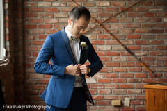 Indian groom getting ready for wedding ceremony Indian groom getting ready for wedding ceremony