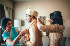 Indian groom getting ready Indian groom getting ready