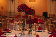 Red roses centerpieces floral and decor,indian wedding decor,indian wedding floral and decor