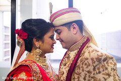 Romantic Indian bride and groom photograph. indian bride,indian groom,indian wedding portrait