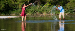 River indian engagement photo shoot. indian wedding engagement,indian bride and groom