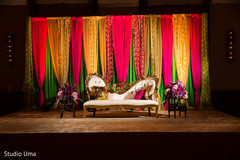Beautiful draped sangeet stage. Beautiful draped sangeet stage.
