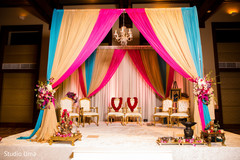 Whimsical indoors indian wedding mandap. indian wedding ceremony,floral and decor,mandap