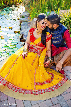 Dreamy indian couple enjoying their time together haldi ceremony,pre- wedding celebrations,indian bride fashion,indian groom fashion