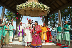 Flower petal shower to indian bride and groom indian wedding ceremony,flower mandap,indian wedding decor