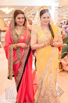 Dazzling indian bride making her entrance in wedding ceremony Dazzling indian bride making her entrance in wedding ceremony