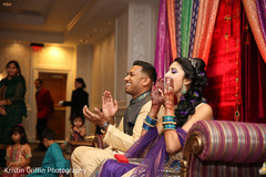 Indian couple enjoying their mehndi/sangeet night. sangeet,pre- wedding celebrations,indian bride,indian groom