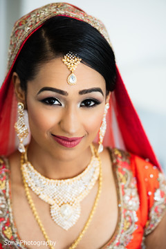 Indian bride's solo portrait. Indian bride's solo portrait.