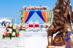Colorful Hindu wedding ceremony decor. Colorful Hindu wedding ceremony decor.