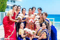 Sweetest Indian bride and bridesmaids photo. Sweetest Indian bride and bridesmaids photo.
